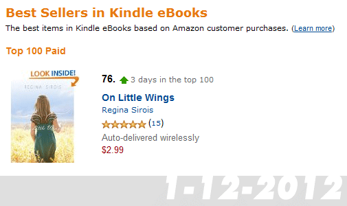 On Little Wings by Regina Sirois - #76 Best Seller in Kindle eBooks